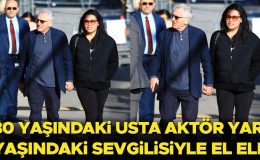 80 yaşındaki efsane aktör yarı yaşındaki sevgilisiyle el ele