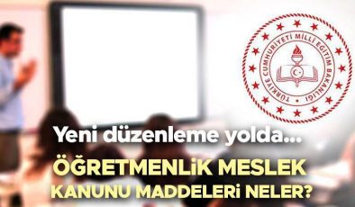 Öğretmenlik Meslek Kanunu’nda yeni düzenleme… Öğretmenlik Meslek Kanunu ne zaman değişecek, nedir? Öğretmenlik Meslek Kanunu maddeleri neler?