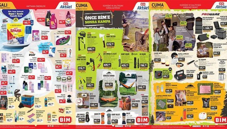 BİM AKTÜEL 14- 17 MAYIS 2024 KATALOĞU YAYIMLANDI!|| BİM’e bu hafta gelecek ürünler neler? Bim’de bu hafta Kamp Malzemeleri, Taşınabilir Güç İstasyonu satışa çıkıyor…