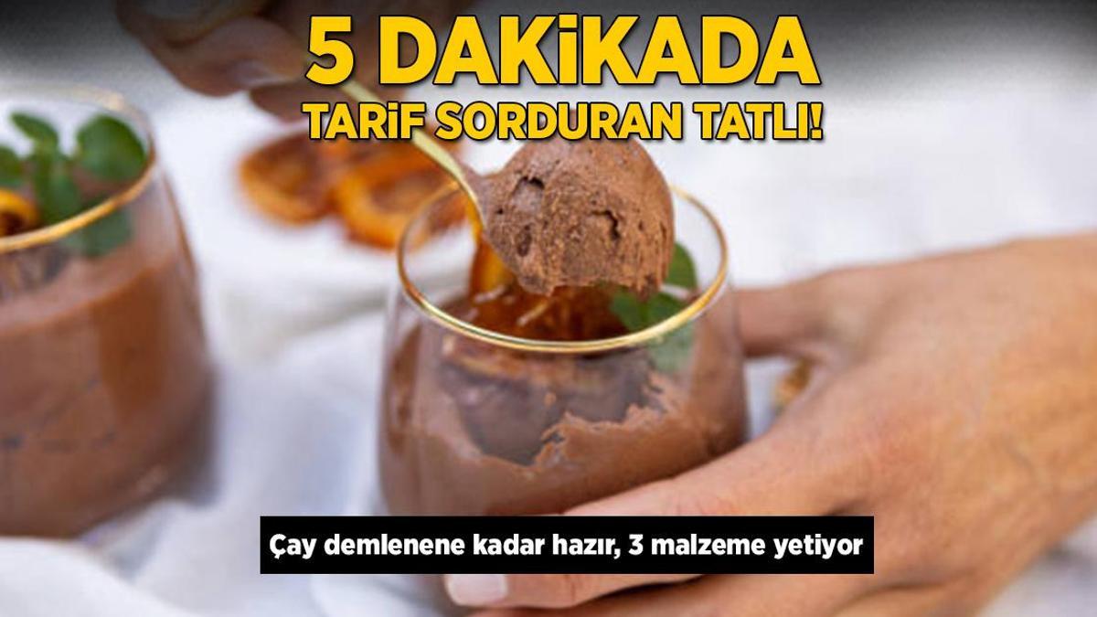 5 dakikada tarif sorduran tatlı! Çay demlenene kadar hazır, 3 malzeme yetiyor